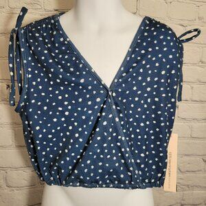 Aqua Girls' Ruched Tie Tank